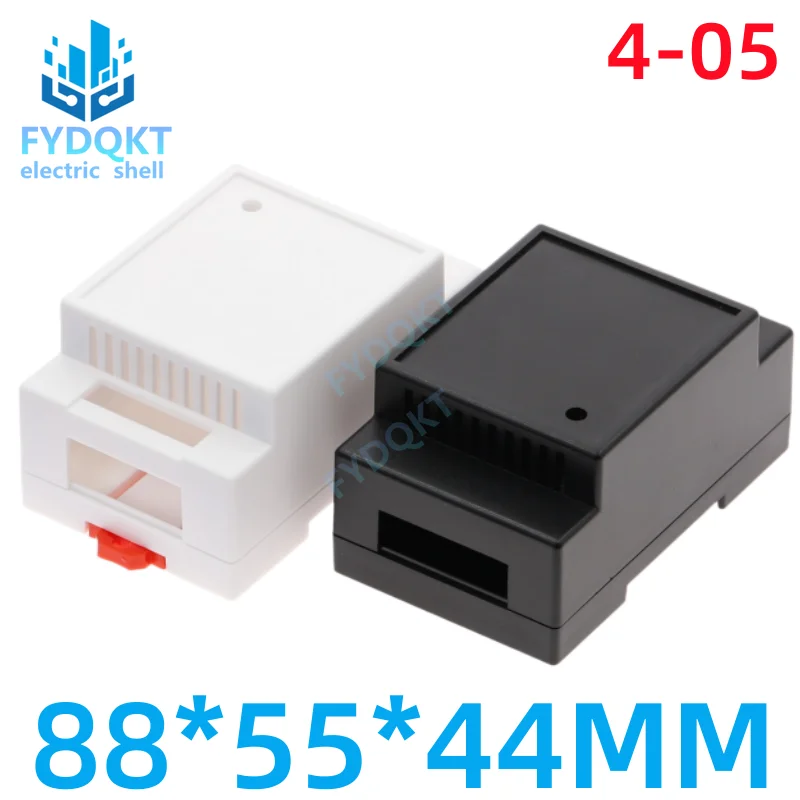 1PC DIN Rail PLC Fire Detection Instrument Power switch Box Rail Electrical Enclosure 4-05: 88x54x44mm Meters Shell