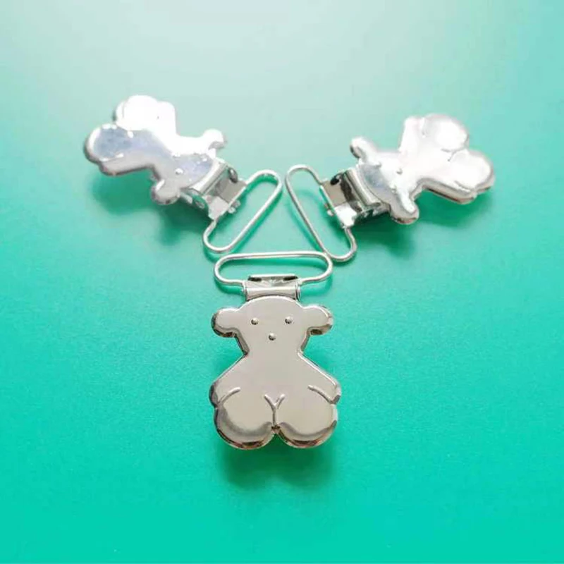 

30 шт., лидер продаж, Высококачественная Пряжка для утиного ключа, зажим для задней панели, Яркая Серебряная лента, зажим для клюшки, утки, клюшки, зажим для детской соски