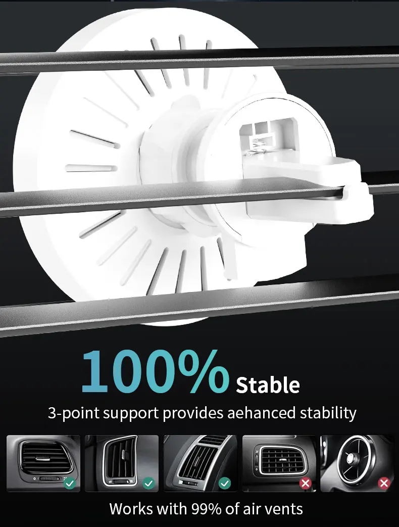 Magnetic wireless charger side view