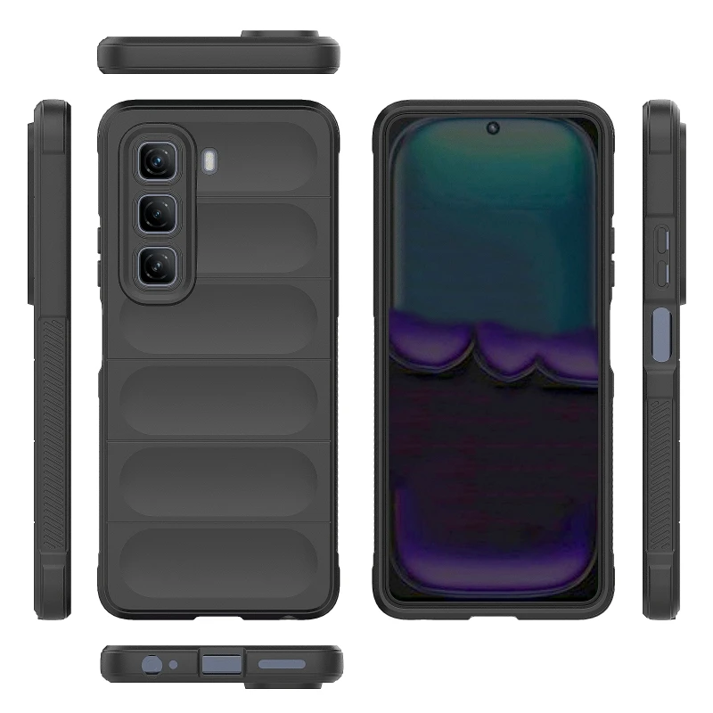 Luxury Soft Silicone Shockproof Bumper Phone Case with Lens Protection Back Cover