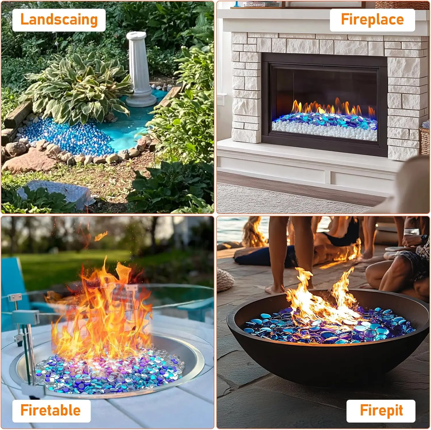 10 Pounds Fire Pit Glass 3