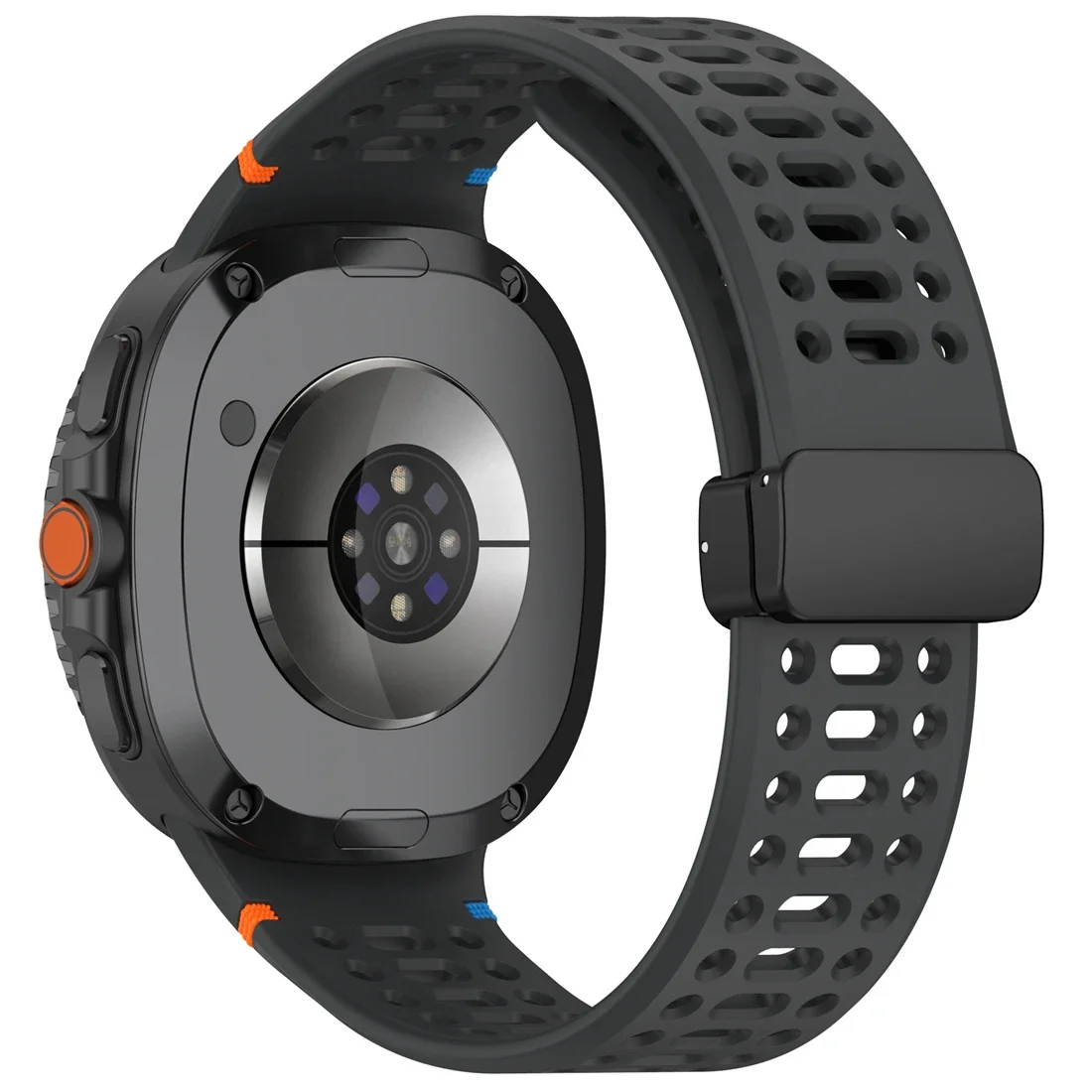 Breathable Magnetic Silicone Sport Watch Band - Lightweight and Unisex Design