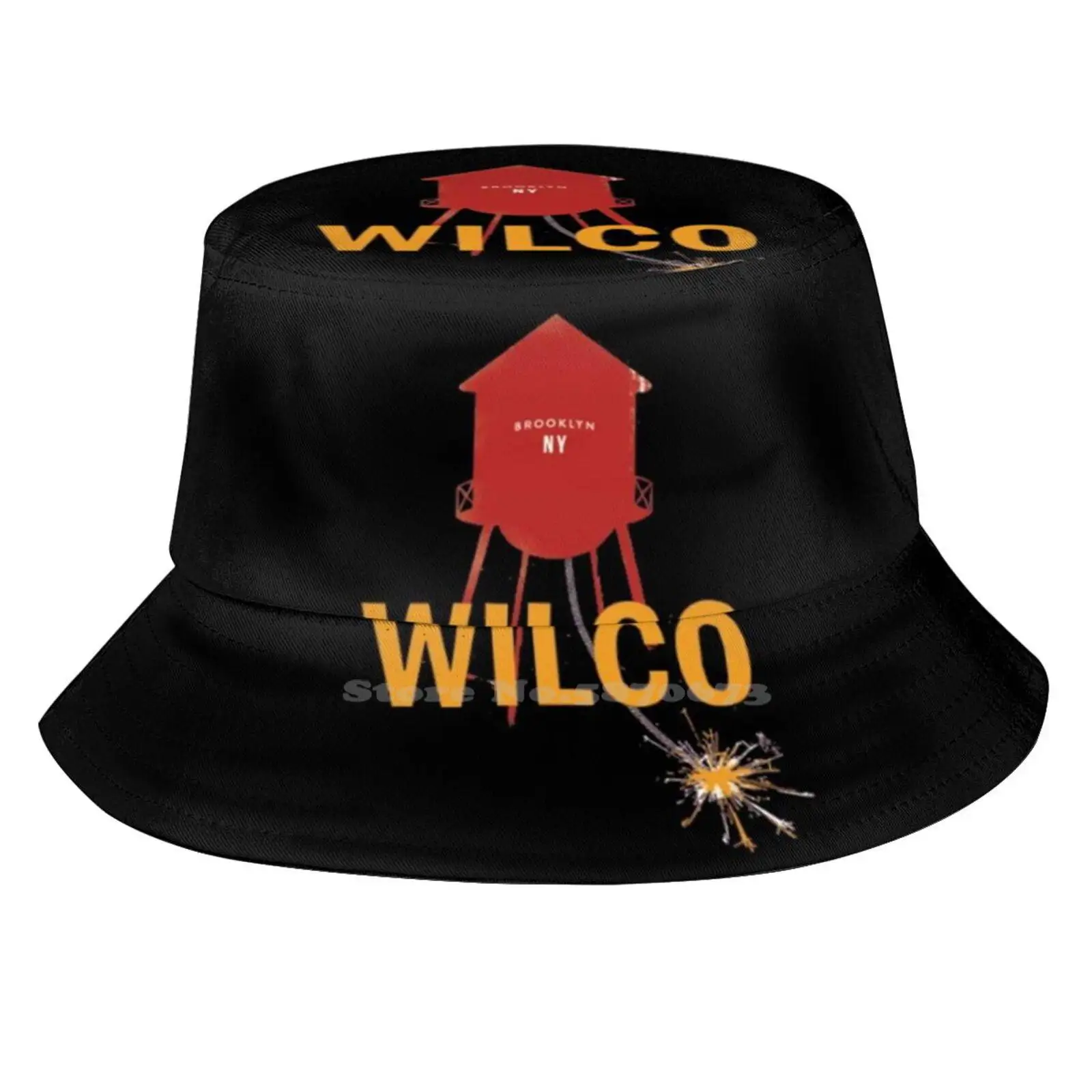 Wilco Yankee Hotel Foxtrot Cappello Da Pescatore Cappelli Per La Protezione Solare Wilco Band Metal Yankee Hotel Foxtrot American Alternativa Tour Alb