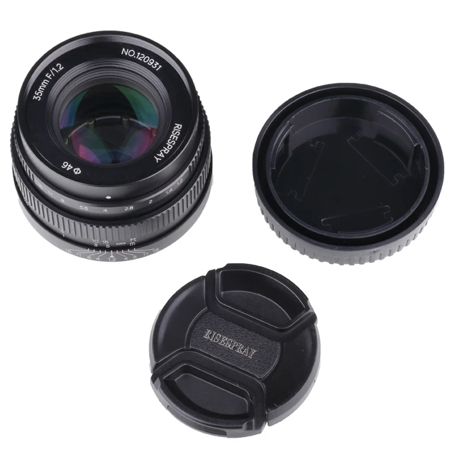 RISESPRAY 수동 초상화 마이크로 단일 렌즈 35mm F1.2 프라임 렌즈 Sony E-마운트 M4/3 for Fuji XF for Canon EOS M APS-C