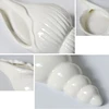 Simple Modern White Ceramic Shell Conch Vase 3D Mural Flower Pot Creative Living Room Background Wall Home Furniture Decoration 4