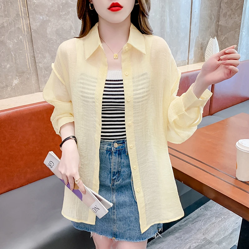 

Ladies Korean Fashion Casual Shirts Blouse Women Tops Woman Button Up Shirt Female Girls Long Sleeve Blouse Py9249