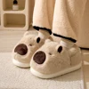 Plush Capybara Slippers Comfortable Closed Toe Slippers Non-Slip Thermal Home Slippers Fluffy Couple Slippers for Indoor Bedroom 3