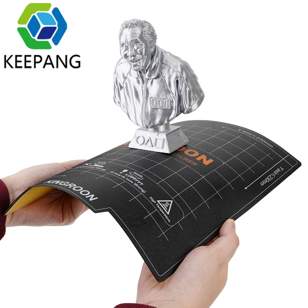 Dubbelzijdige getextureerde PEI printplaat, 165 x 165 mm, 3D Dubbelzijdige getextureerde PEI printplaat, 165 x 165 mm, 3D
