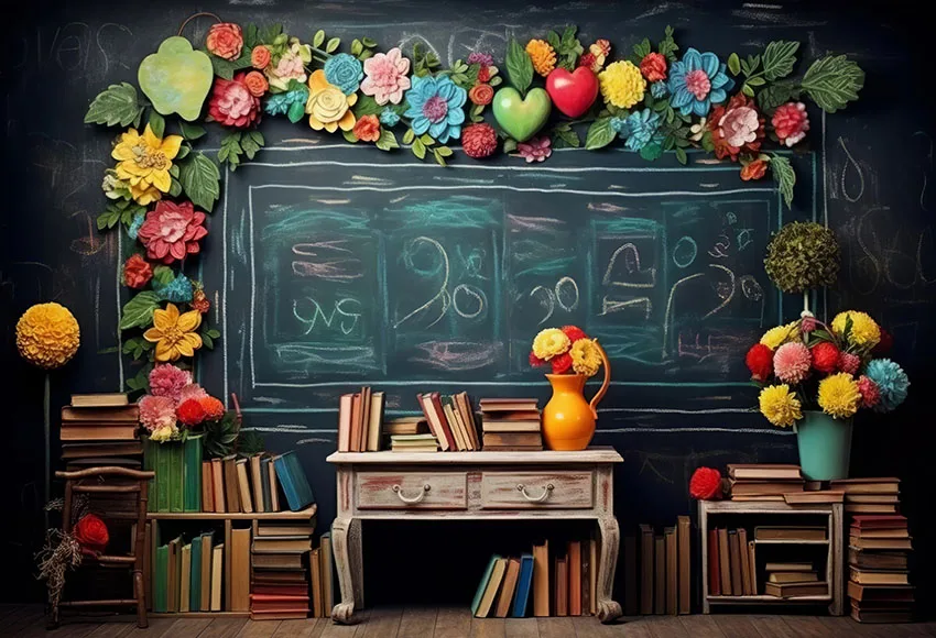 MEHOFON Fotohintergrund "Here's To A Bright School Year" 2,1x1,5m - Banner Für Schulanfang, Party, Foto-Props