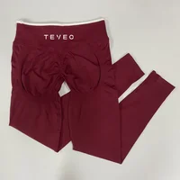 TEVEO – pantalon de Yoga sans couture pour femmes, ensemble gilet de sport à bretelles avec coussinet de poitrine absorbant les - Image 4
