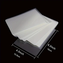 Premium 100-Pack Thermal Laminating Film for Photos, Files, and Cards (4R 100sheets)