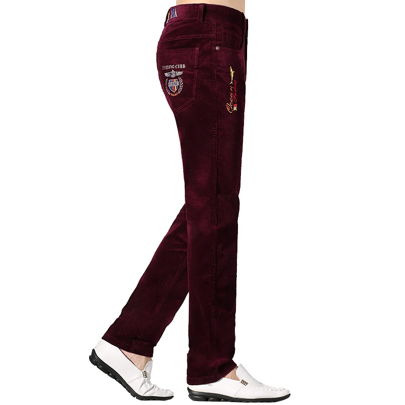New Winter Pants For Men Casual Straight Leg Corduroy Trousers Bruce&Shark Thicken Stretch Cotton Korean Style Clothing Big Size 4