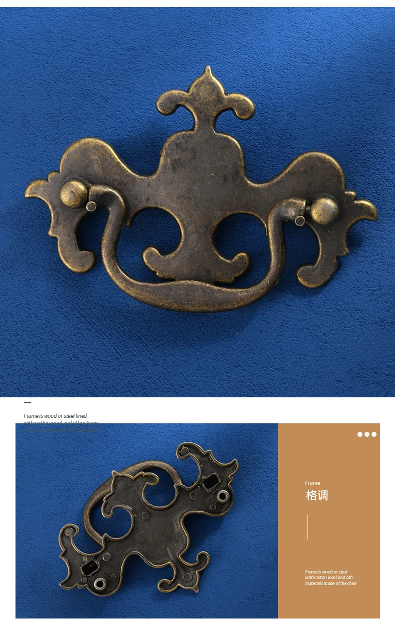 Description Picture 5 of item-408 European antique cabinet door handle drawer closet door hardware strip small handle