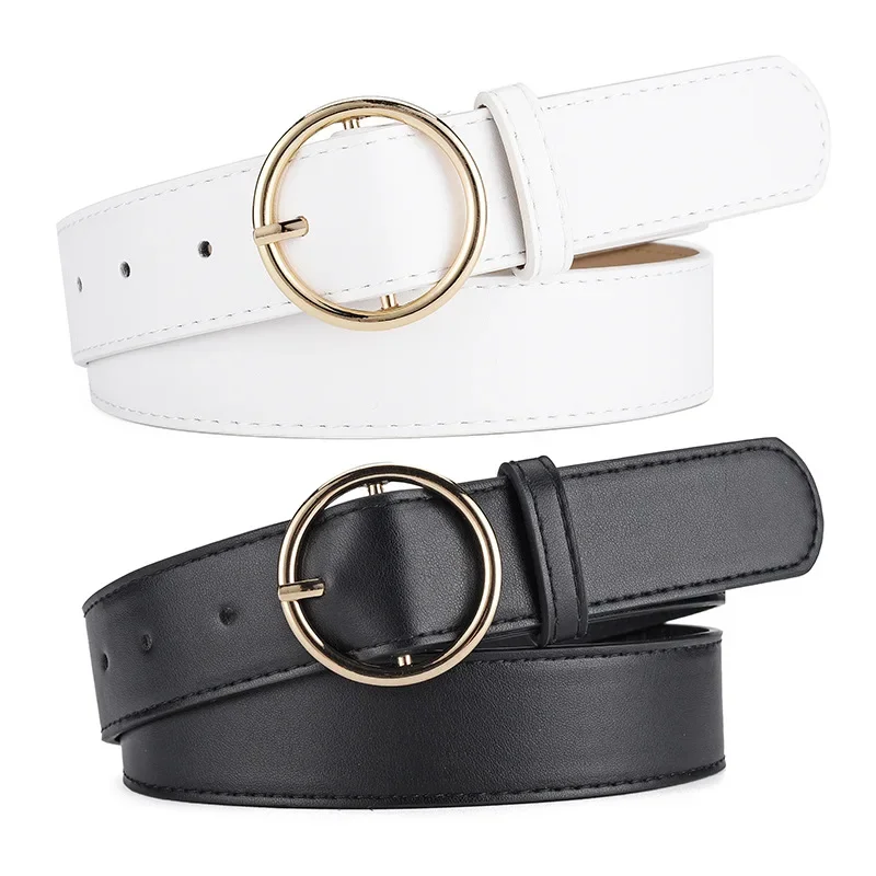 Medium Spike Belt 25mm White Calfskin Loop Gold Ghw