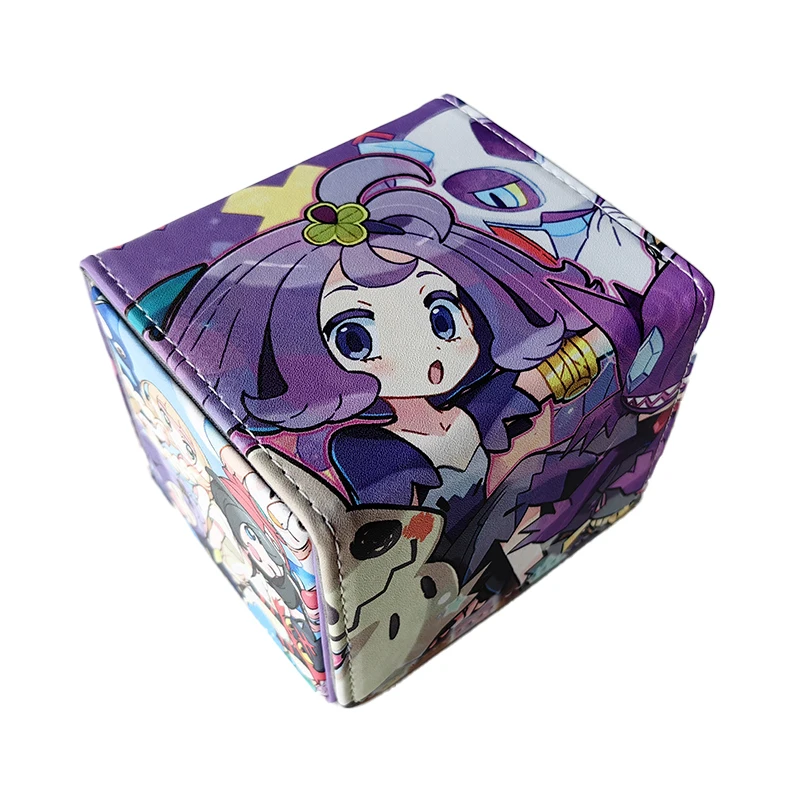 

Pokemon Acerola Lillie PU Card box PTCG Card Storage Box WS Game Card Anime Collection Cards Box Gift Toys