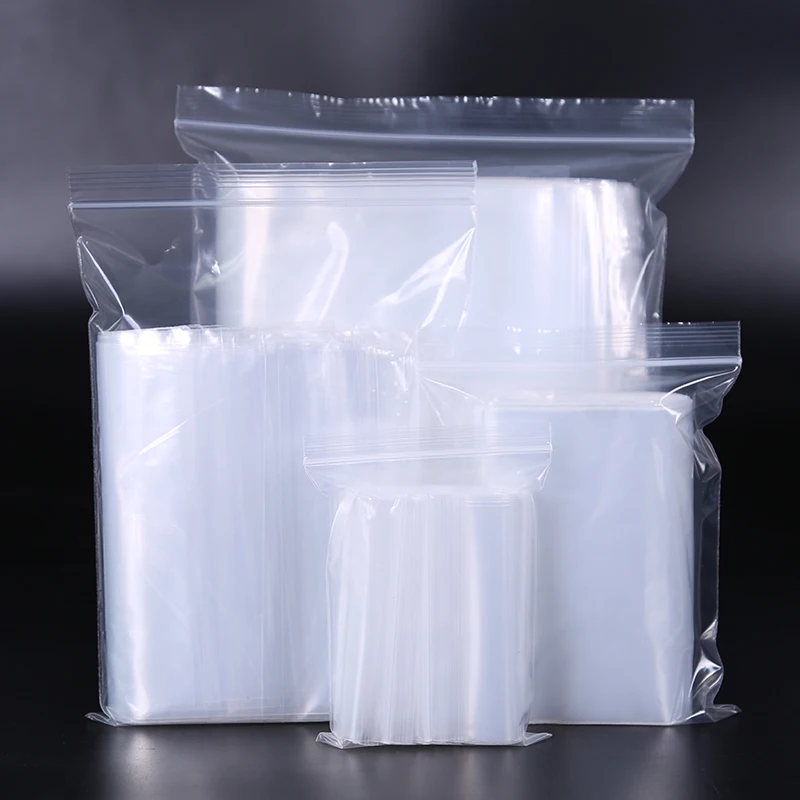 0.2mm PE Clear Self Sealing Zip Lock bags Plastic Packaging