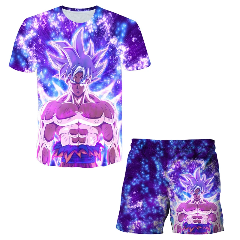 Children Dragon-Ball Tshirts Sets Vegeta Boys Pants Summer Short Sleeve Suit 4-14Years Kids Clothes Japan Anime Clothes Shorts baby clothes set for girl Clothing Sets