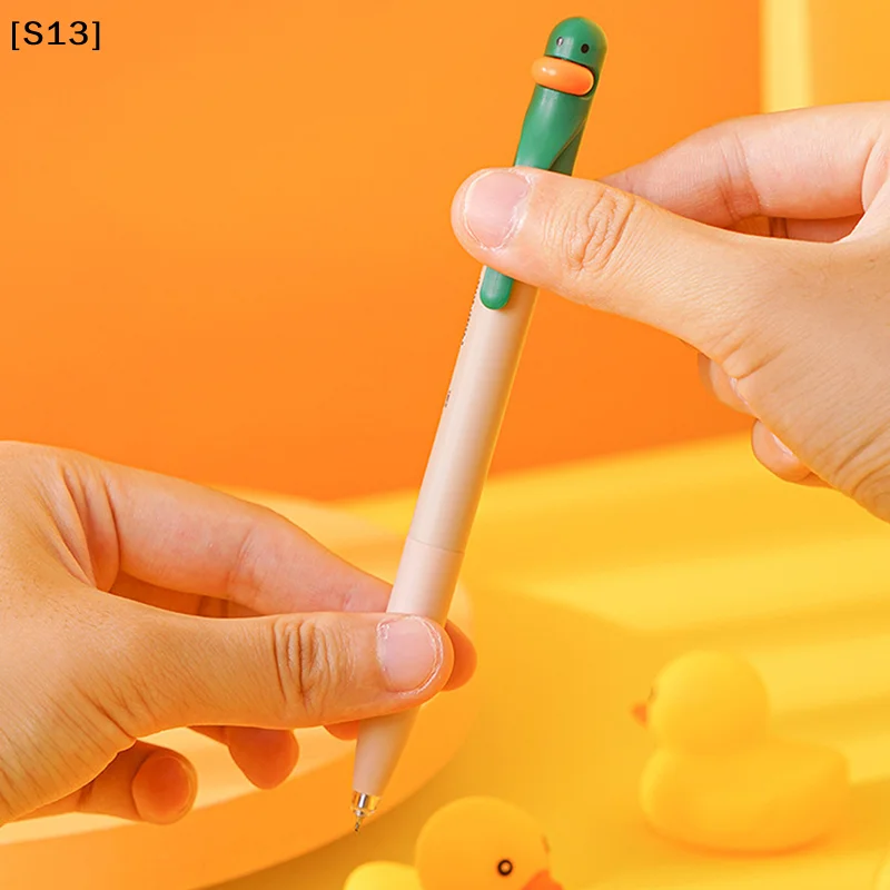4pcs 쓰기 펜 귀엽고 재미있는 스타일링 펜 크리 에이 티브 회전 젤 펜 치킨 프레싱 젤 펜 0.5mm 블랙 사무용품 [Q][Q]