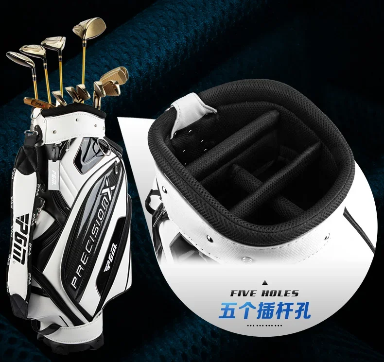 PGM Men Golf Bags PU Waterproof Large Capacity Standard Bag Hold 14 Clubs QB034