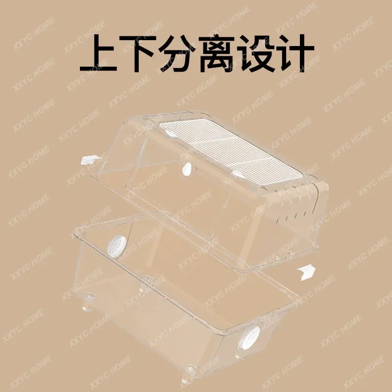 Hamster Cage Acrylic Transparent Oversized Villa Double-Layer Basic Special Feeding Box Rutin Chicken Supplies
