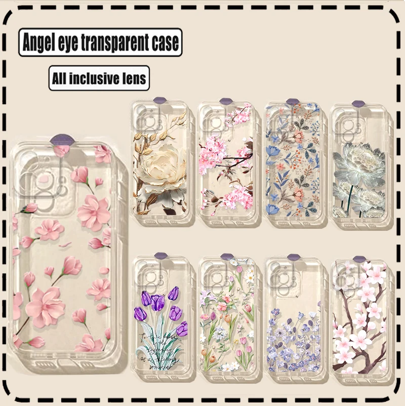 Floral Pink Violet Phone Case with Flower Design