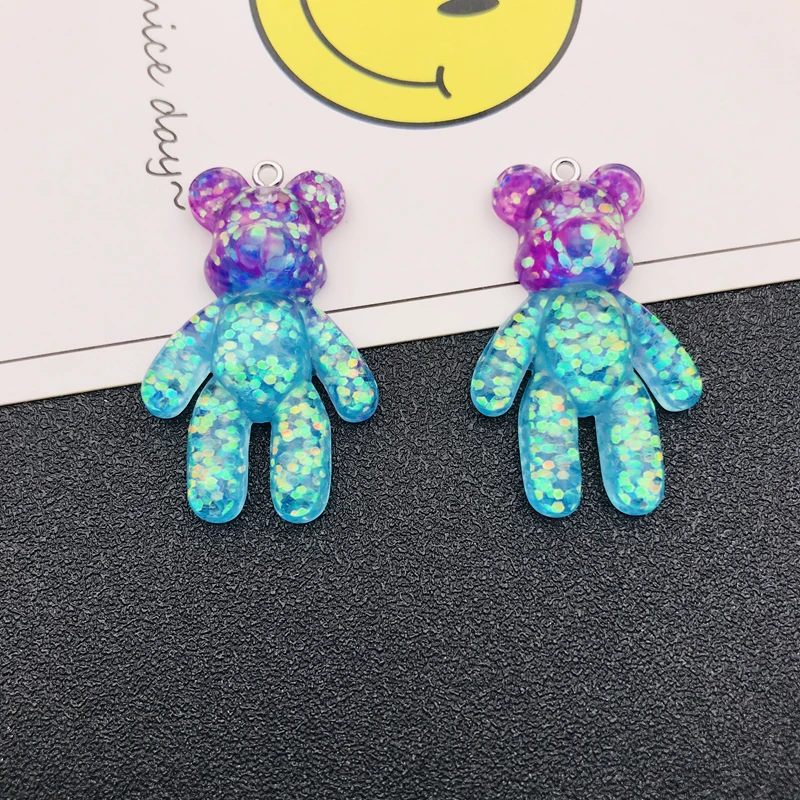 Glitter Bear Charms Keychain