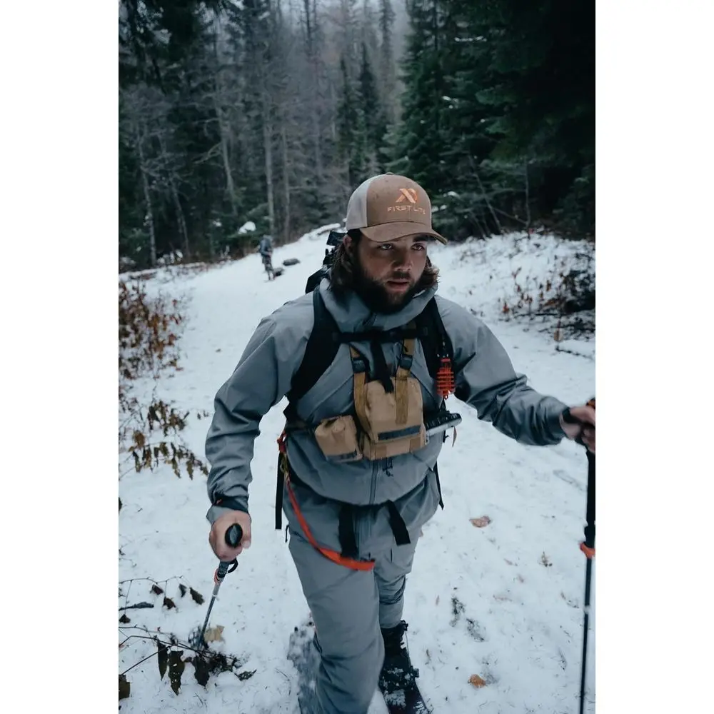 Men's Waterproof Camo Rain Pants-First Lite Omen Shelter Hunting Pants