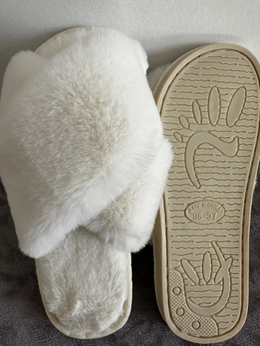 slippers women's large size home colorful  plush cotton slippers BF07