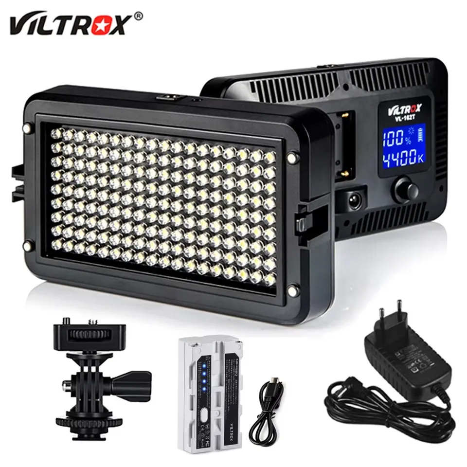 Viltrox VL-162T 3300-5600K LED ビデオライトパネル CR95+ バイ