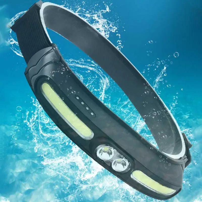 

Led Headlamp Fourth Gear Dimming Outdoor Dual Light Source Cob Lighting Mountain Headlight Led Head Headlights 3-12 Hours