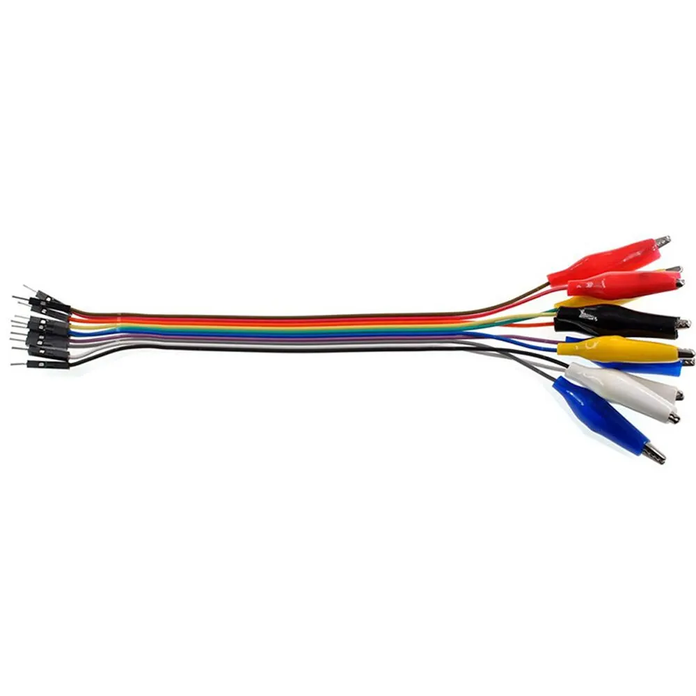 20cm 30cm 10pin Double End Alligator Clips Jump Wire Male Female Crocodile Clip Test Lead Jumper Wire Line Cable alligator clips,test clip,electrical test wire,test lead wire,test lead cable,test cable,test cable lead,test leads