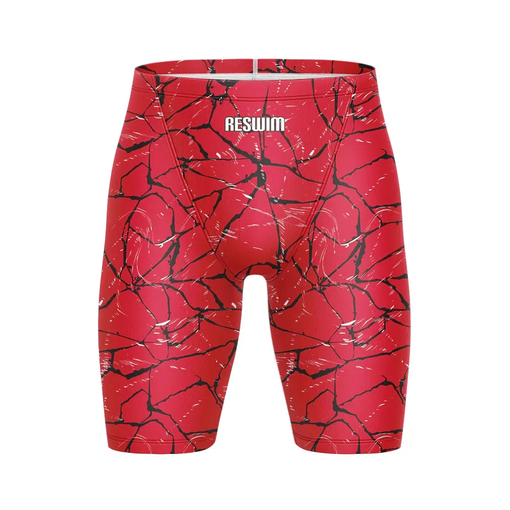 Men's Pro Swim Jammer Swimsuit Shorts Athletic Training Swimwear Swimming Trunks Beach Tights Shorts Quick Dry Bathing Suit