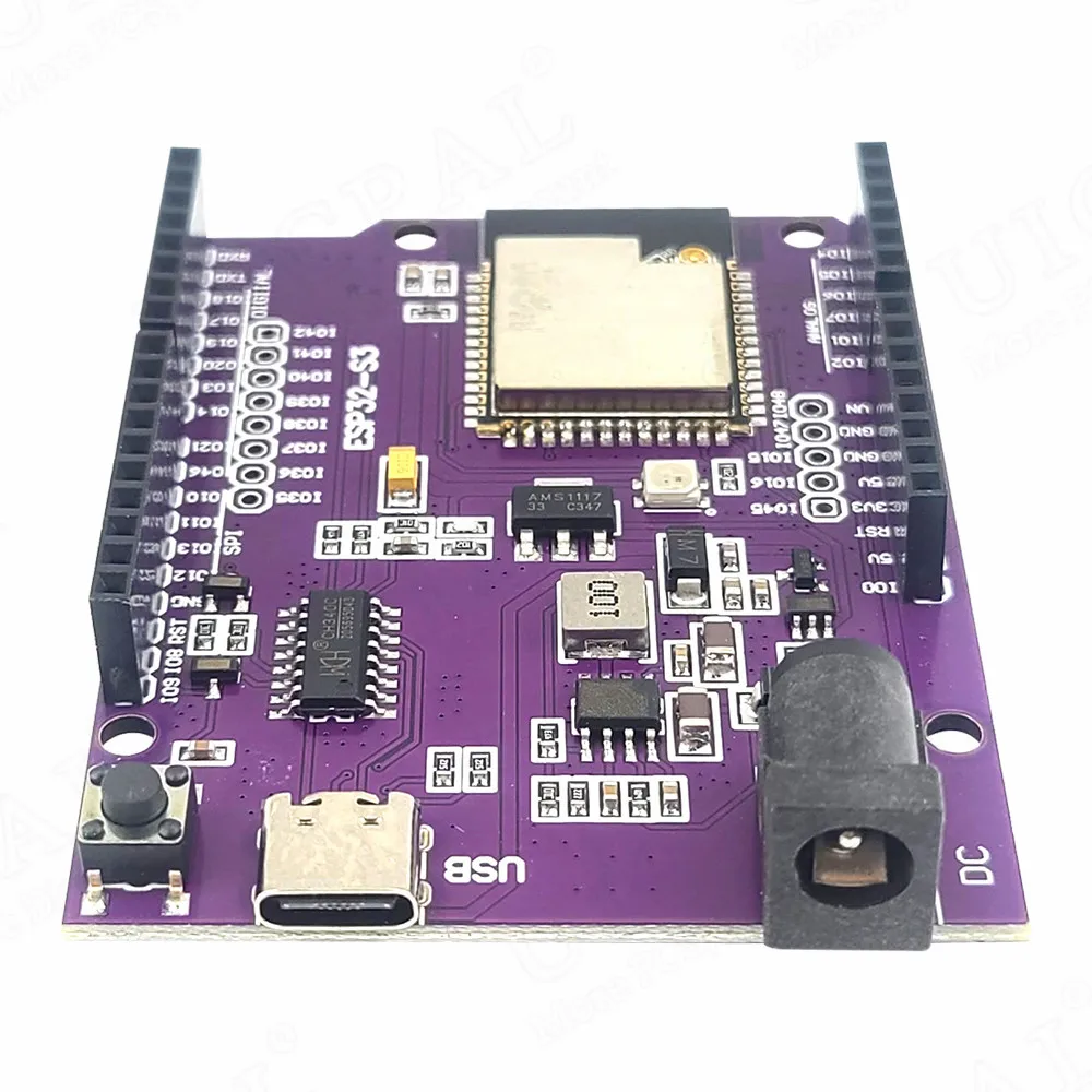 ESP32-S3 Entwicklungs-Erweiterungsplatine für Python IDE mit ESP32 S3 N16R8 WLAN-Modul, Mehrzweckverbindung Typ C – Detail 5