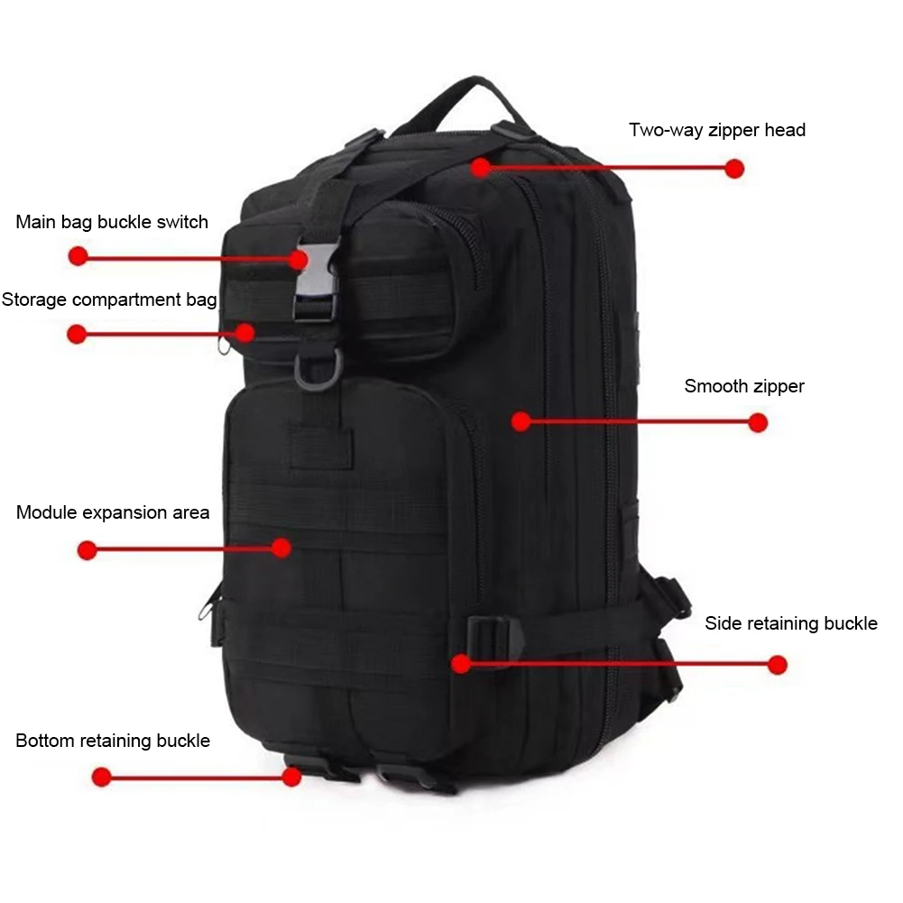Nylon Tactical Backpack for Hiking Camping Travel