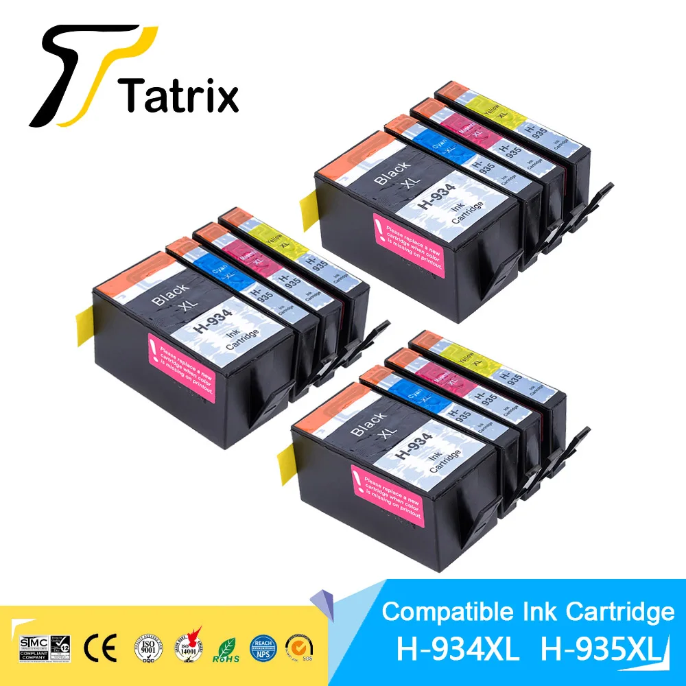 12 Pcs For Hp 934xl 935 Xl Compatible Ink Cartridge For Hp Officejet
