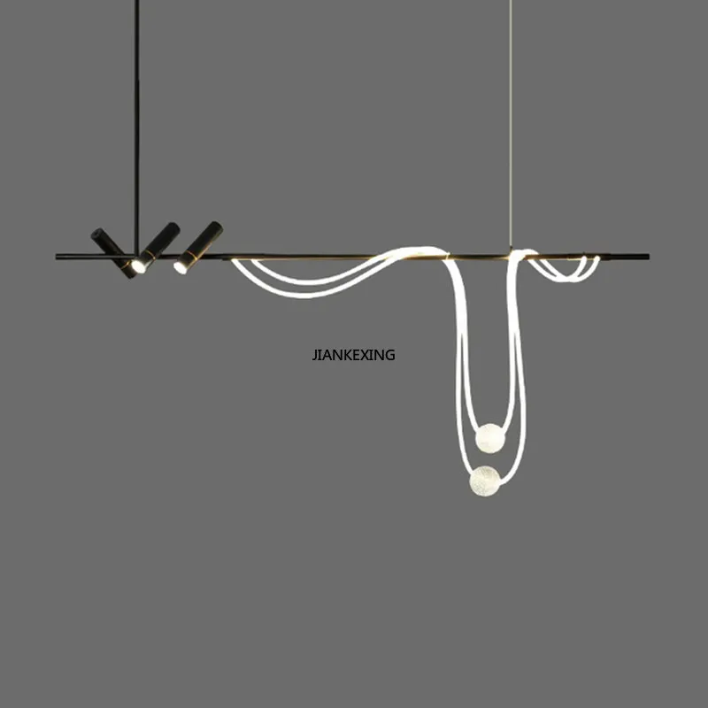 

Modern Minimalist Led Ceiling Chandelier Black For Kitchen Dining Living Room Center TableChandelier Decor Lighting Lusters