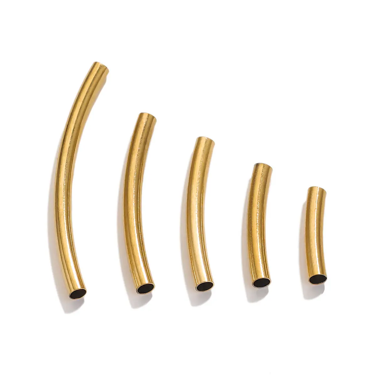 Curve Tube Spacer Beads Connectors for DIY Jewelry Making Bracelet Necklace Accessories 4