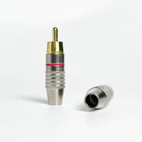 Solderless Gold RCA Plugs - Metal AV Connectors for Amplifier, Speaker, Audio Video - DIY Easy Install 4
