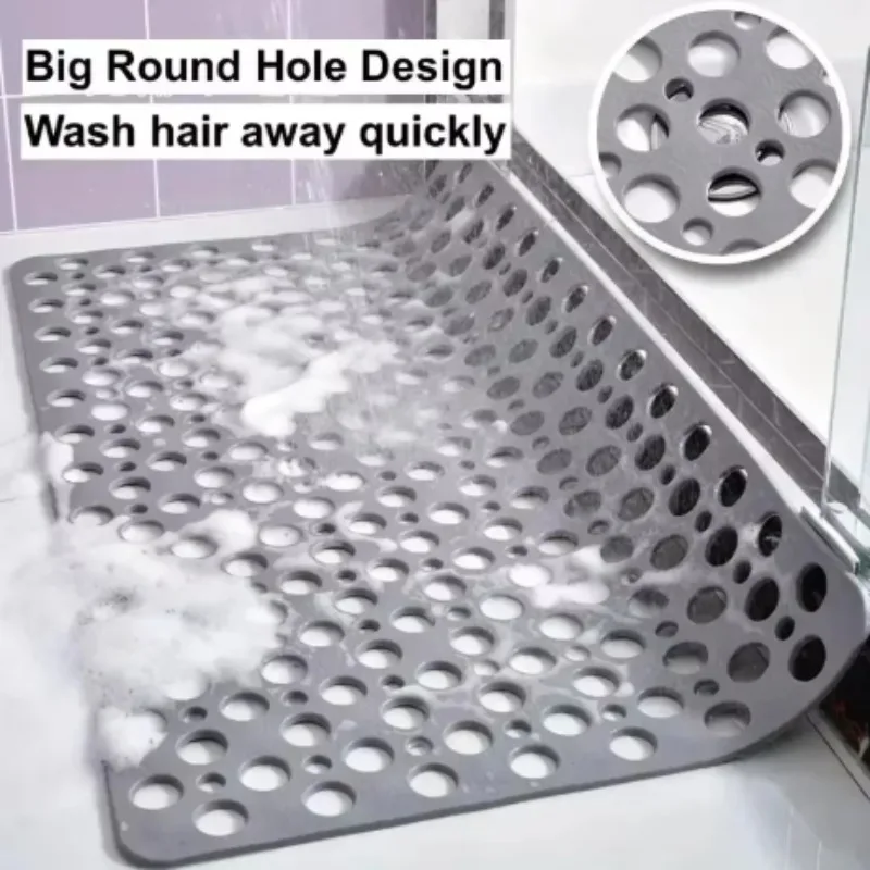 Enhanced Non-Slip Bathroom Mat with Suction Cup and Quick Drainage Design