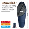 Naturehike Snowbird 7 Sleeping Bag Mummy Duck Down Ultralight Camping Winter Warm Sleeping Bag 5