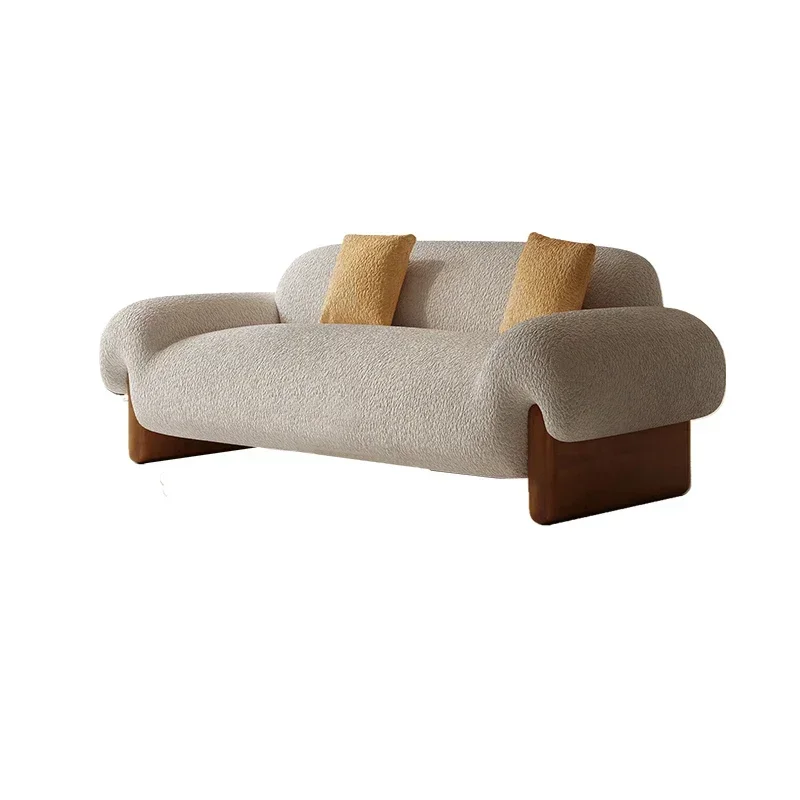 Living Room Sectional Couch European Nordic Lounge House Lazy Arm Sofas Home Floor Modern Wooden Muebles Para Hogar Furnitures