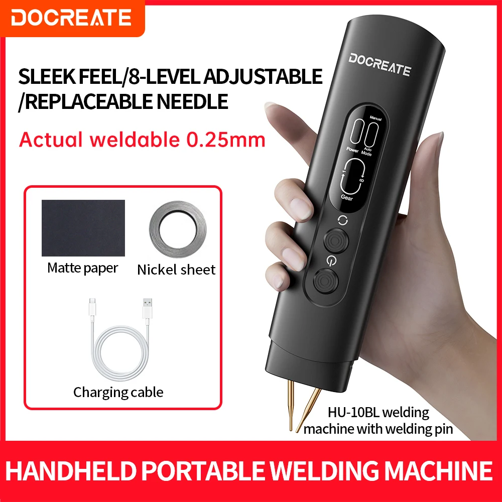 8 Gears Adjustable DIY Portable Handheld Battery Spot Welder for 18650 Lithium Battery, Nickel Strip and Nickel Belt Welding