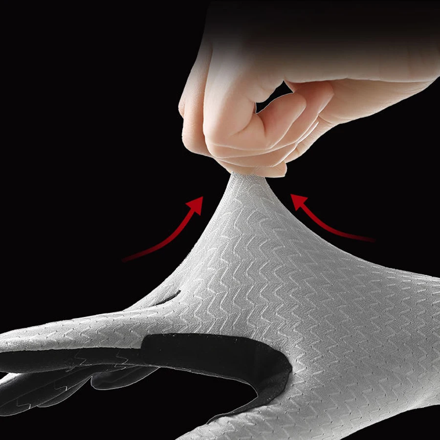 Ice silk full finger bicycle gloves for men and women, outdoor sports, fitness, driving, fishing, high elasticity, comfortable
