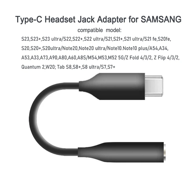 For Samsung Usb C To 3.5mm Audio Adapter Type C Headphones Jack Adaptateur  For Galaxy S24 Ultra S23 FE Tab S9 Samsung S24 Ultra - AliExpress