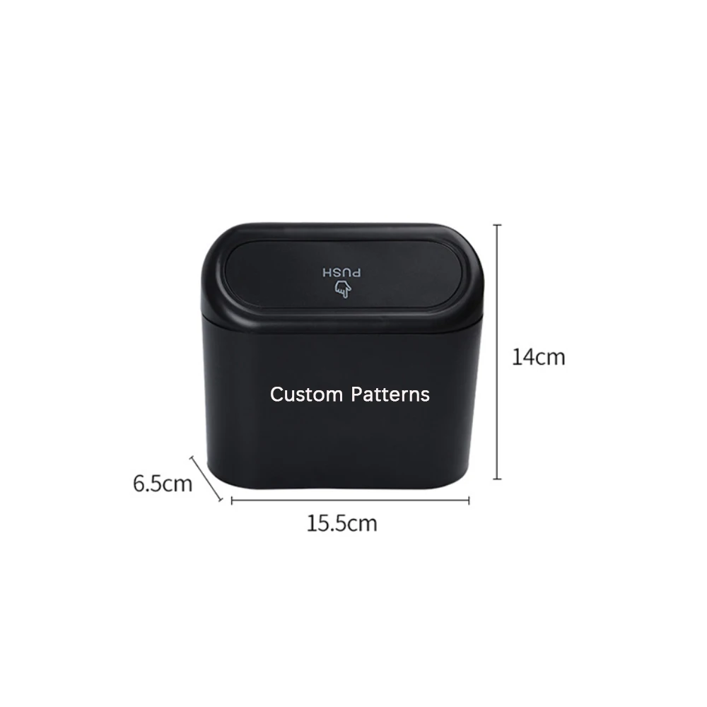 ふた付きポータブルストレージボックス,1個,車用ゴミ箱,居間用