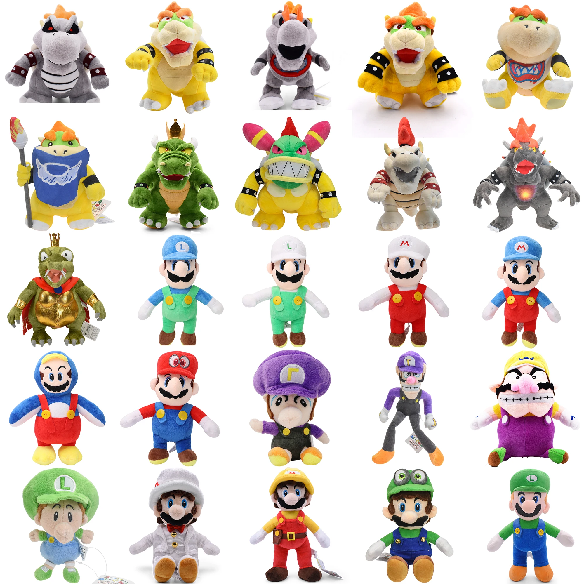 Bowser Mario Peluche King K.Rool Meowser Femminile Bowser Cartoon Game Toys Bambole Di Pezza Regali Di Natale Di Compleanno Per I Bambini