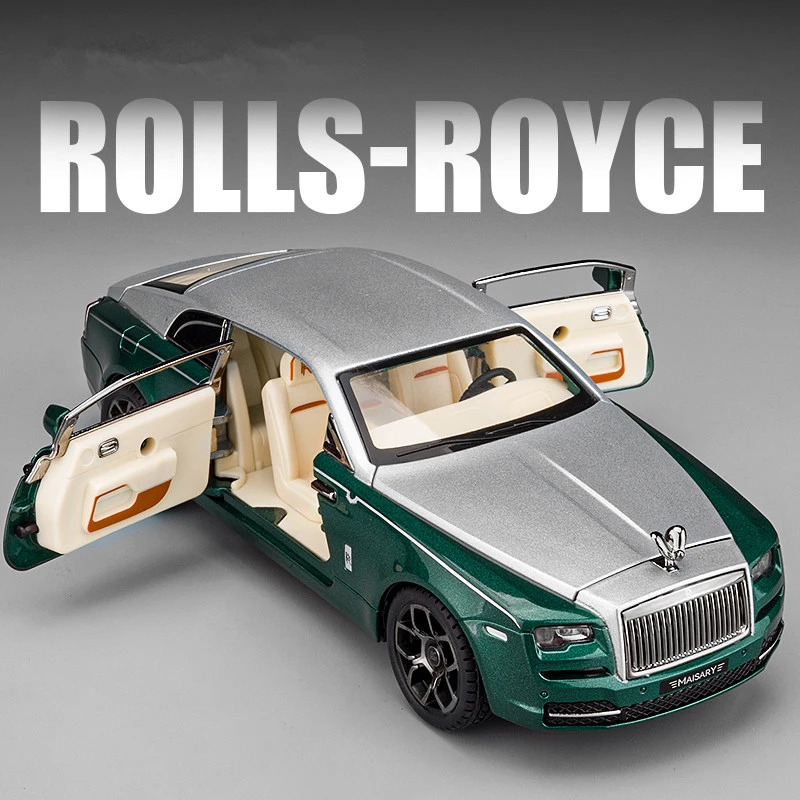 1/22 Rolls Royce Wraith Modello Di Auto In Lega Diecast Giocattolo In Metallo Luxy Collezione Di Modelli Di Auto Simulazione Suono E Luce Regali Per B