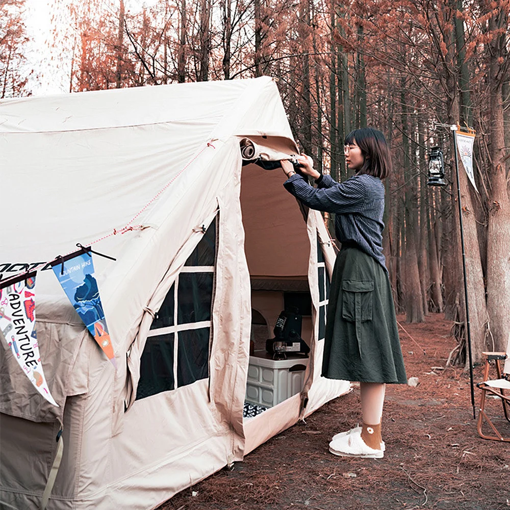 Camping im Freien wasserdicht aufblasbares Zelt faltbar mit Aufbewahrung  tasche Pumpe Doppel reiß verschluss türen zum Angeln Wandern Caping  Rucksack - AliExpress