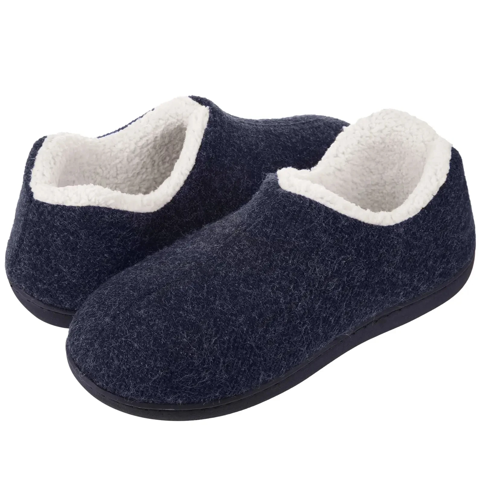 Warm Non Slip Memory Foam Slippers For Men Indoor Outdoor