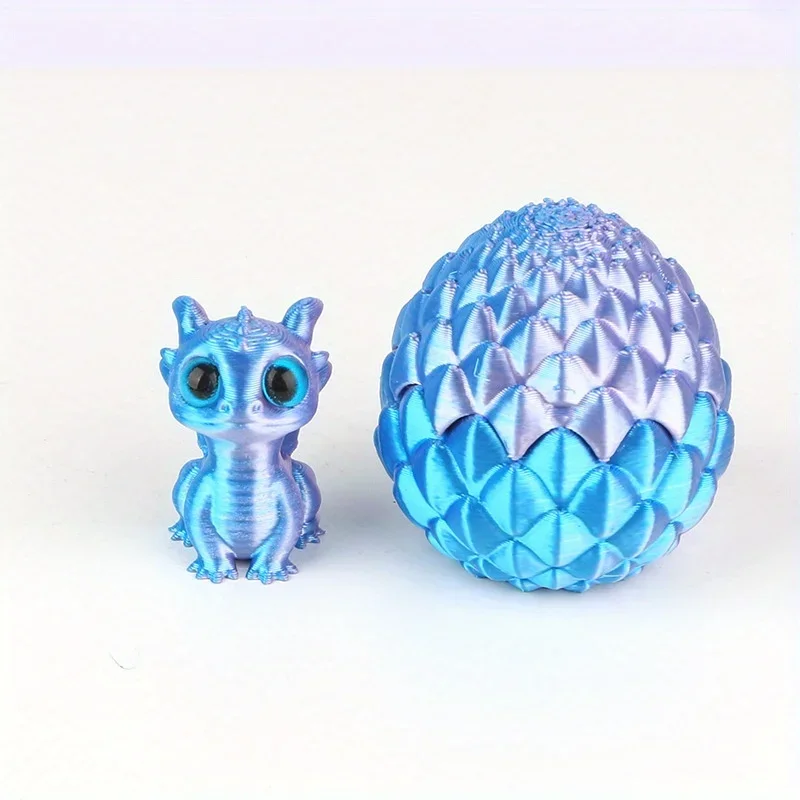 3D Printed Multi-Color Dinosaur Egg Set with Flip Lid Creative Desktop Decoration Gift Idea